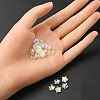 20Pcs 4 Colors Transparent Spray Painted & Frosted Glass Beads GLAA-YW0001-88-4