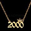 Crown Birth Year 201 Stainless Steel Pendant Necklaces for Women FS-WG4E8F2-21-1