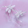 Dragonfly Brass Dangle Earrings EJEW-BB11921-5