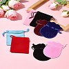 48Pcs 8 Colors Velvet Cloth Drawstring Bags TP-FS0001-01-10