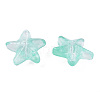 Transparent Spray Painted Glass Beads X-GLAA-N035-027-C01-3