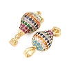 Brass Micro Pave Cubic Zirconia Pendants KK-H249-01G-2