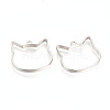 Rack Plating Alloy Kitten Open Back Bezel Pendants LS-X-PALLOY-R099-29P-FF-1