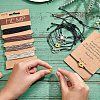 Adjustable Waxed Cord Braided Bead Bracelets Set DIY-AR0001-65-3