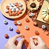 10Pcs 2 Colors Halloween UV Plating Acrylic Beads OACR-YW0003-61-4