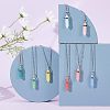 CHGCRAFT 16Pcs 8 Colors Synthetic Luminous Stone Pendants FIND-CA0005-30-4