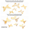 Unicraftale 12Pcs 6 Style Stainless Steel Butterfly Wall  Decoration Pendants STAS-UN0036-52G-4