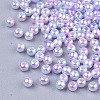 Rainbow ABS Plastic Imitation Pearl Beads X1-OACR-Q174-8mm-01-2