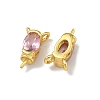 Brass Pave Single Cubic Zirconia Peg Bails Pin Charms KK-D226-01G-03-2