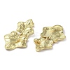Rack Plating Brass Leaf Dangle Stud Earrings EJEW-M237-10G-2