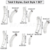 304 Stainless Steel Bayonet Clasps STAS-UN0020-06P-4