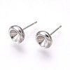 304 Stainless Steel Post Stud Earring Settings STAS-E446-02A-P-1