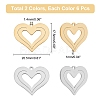 12Pcs 2 Colors Ion Plating(IP) 201 Stainless Steel Pendants STAS-UN0029-75-2