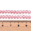 Baking Paint Transparent Glass Beads Strands DGLA-A035-T4mm-D01-4