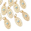 SHEGRACE Brass Micro Pave Cubic Zirconia Pendants XGRQ4G867-550G-1