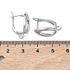 Teardrop Teardrop Brass Micro Pave Clear Cubic Zirconia Hoop Earring Findings KK-Z143-08P-3