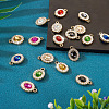18Pcs 9 Colors UV Plating Alloy Pendants ALRI-TA0001-20-5