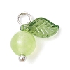 Natural Dyed Malaysia Jade Fruit Charms PALLOY-JF02431-02-3