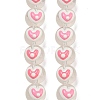 Transparent Glass with Enamel  Beads GLAA-N0028-04B-1