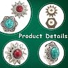 24 Sets 8 Style Alloy Buttons FIND-CP0001-85-6