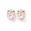 Brass Micro Pave Cubic Zirconia Charms KK-N231-130-NF-1