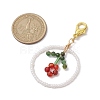 Ring Handmade Glass Seed Beads Pendant Decorations HJEW-MZ00067-4