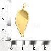 Brass Micro Pave Clear Cubic Zirconia Enamel Leaf Connector Charms KK-V011-25G-D-3