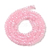Baking Electroplate Glass Beads Strands DGLA-A039-J4mm-B15-2