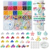 DIY Round & Flat Round with Letters Acrylic & Resin Bracelets Jewelry Making Kits DIY-FS0007-44-1
