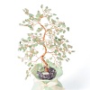 Natural Green Aventurine Chips with Brass Wrapped Wire Money Tree on Ceramic Vase Display Decorations DJEW-B007-01E-3