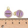 Brass Enamel Charms KK-Q039-18G-3