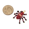 Halloween Theme Dyed Synthetic Turquoise & Glass Seed Beads Pendants PALLOY-MZ00774-3