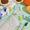 Cat's Paw Cartoon Style Silicone Knitting Needle Point Protectors AJEW-BC0006-94-5