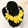 Resin Irregular Beaded Bib Necklaces FS-WG5D234-06-1