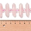 Natural Rose Quartz Double Terminated Point Beads Strands G-H069-B17-01-5