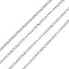 Non-Tarnish 3.28 Feet 304 Stainless Steel Curb Chains X-CHS-R008-04-1