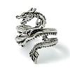 Dragon Alloy Wrap Open Cuff Rings RJEW-K275-21AS-2