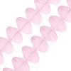 Frosted & Baking Paint Transparent Glass Beads Strands GL-CBA2ED2-01-1