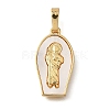 Brass Shell Pendants KK-D328-01G-E-1