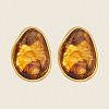 304 Stainless Steel Resin Stud Earrings for Women GX1070-1