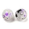 Transparent Crackle Glass Beads GLAA-D012-02E-3