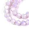 Anti-Tarnish Electroplate Bicone Glass Beads Strands EGLA-T021-6mm-16-01-3