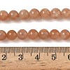 Natural Gemstone Sunstone Round Beads Strands G-E251-34-6mm-01-2