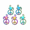 Rainbow Color Alloy Pendants PALLOY-N163-118-NR-1