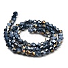 Opaque Solid Color Electroplate Glass Beads Strands X1-GLAA-F029-P4mm-A09-2