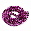 Transparent Crackle Glass Bead Strands GLAA-T025-8mm-02F-2