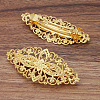 Brass Hair Barrettes OHAR-PW0001-199P-4