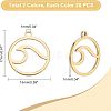 40Pcs 2 Colors Stainless Steel Pendants STAS-UN0028-48-5