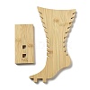 Foot Shaped Bamboo Anklet Storage Jewelry Rack ODIS-G018-01D-3