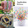  7 Strands 7 Colors Baking Painted Transparent Crackle Glass Bead Strands DGLA-TA0001-02-17